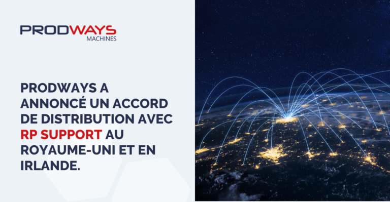 Prodways a annoncé un accord de distribution avec RP Support au Royaume-Uni et en Irlande.